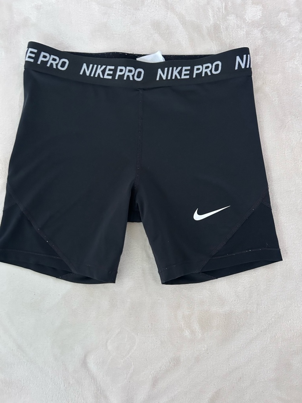 Nike Black Dri-FIT Training Shorts with White Logo